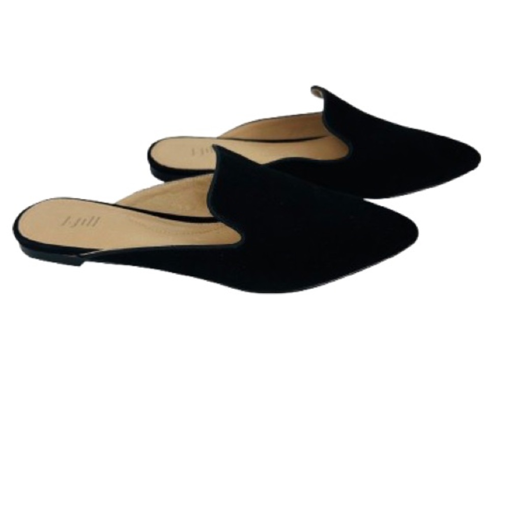 J. Jill Black Pointed-Toe Slip-On Mules